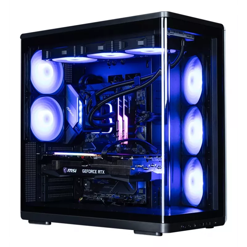 ZALMAN P60 Juoda kompiuterio Midi Tower korpusas — ATX/Mini-ITX, grūdintas stiklas, 3×120 mm šoniniai + 2×120 mm galiniai ventiliatoriai, 290×475×478 mm