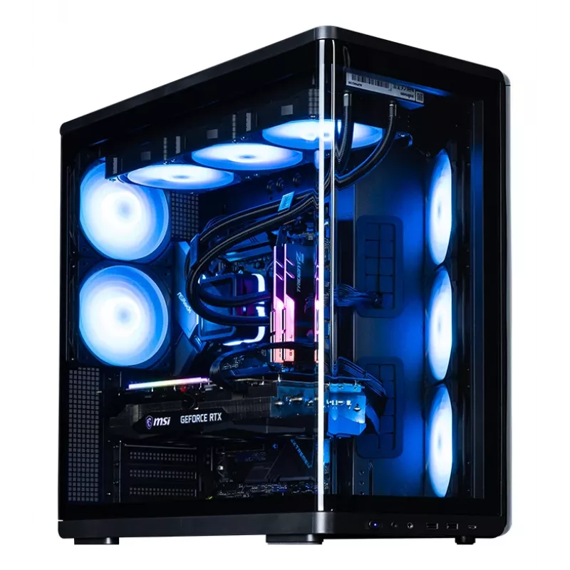 ZALMAN P60 Juoda kompiuterio Midi Tower korpusas — ATX/Mini-ITX, grūdintas stiklas, 3×120 mm šoniniai + 2×120 mm galiniai ventiliatoriai, 290×475×478 mm