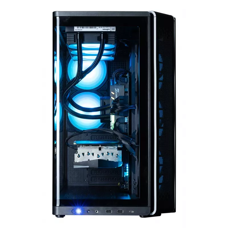 ZALMAN P60 Juoda kompiuterio Midi Tower korpusas — ATX/Mini-ITX, grūdintas stiklas, 3×120 mm šoniniai + 2×120 mm galiniai ventiliatoriai, 290×475×478 mm