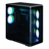ZALMAN P60 Juoda kompiuterio Midi Tower korpusas — ATX/Mini-ITX, grūdintas stiklas, 3×120 mm šoniniai + 2×120 mm galiniai ventiliatoriai, 290×475×478 mm
