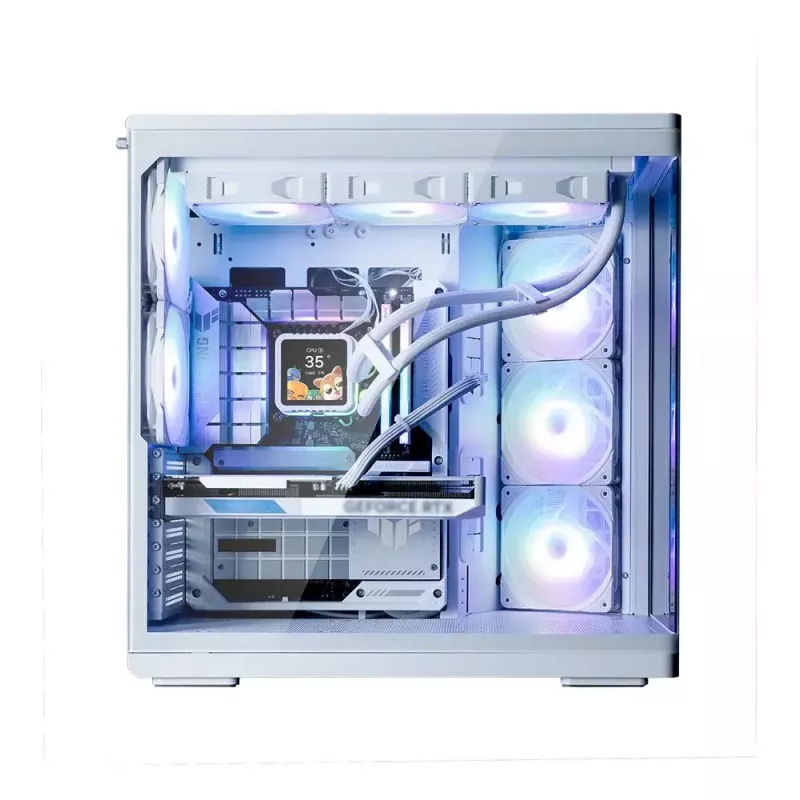 Kompiuterio korpusas ZALMAN P60 Mid-Tower su 5 ARGB ventiliatoriais, baltas