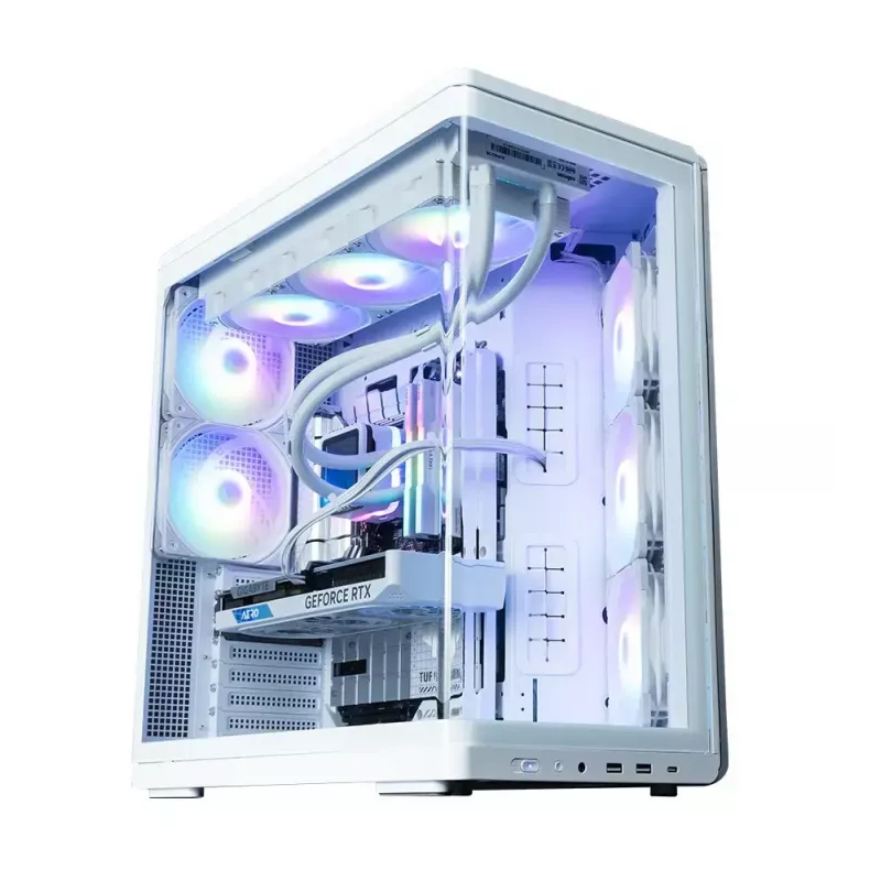 Kompiuterio korpusas ZALMAN P60 Mid-Tower su 5 ARGB ventiliatoriais, baltas