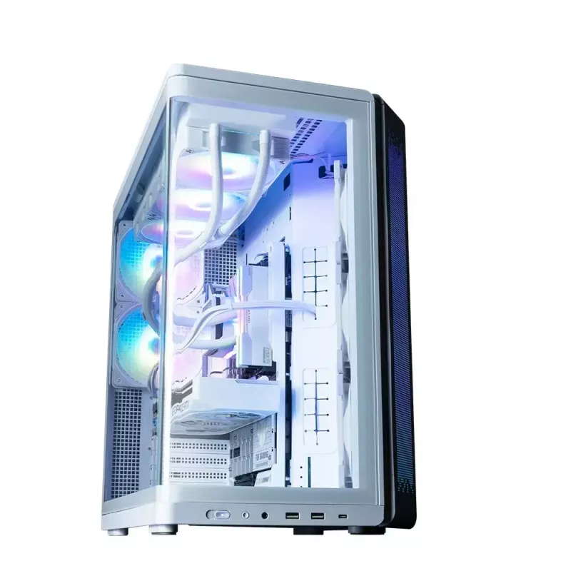 Kompiuterio korpusas ZALMAN P60 Mid-Tower su 5 ARGB ventiliatoriais, baltas