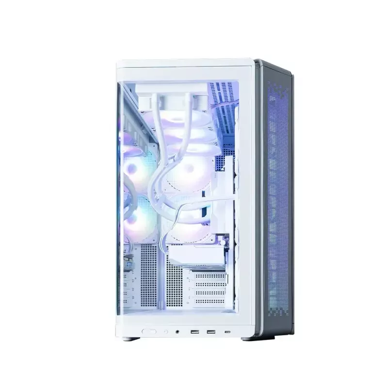 Kompiuterio korpusas ZALMAN P60 Mid-Tower su 5 ARGB ventiliatoriais, baltas