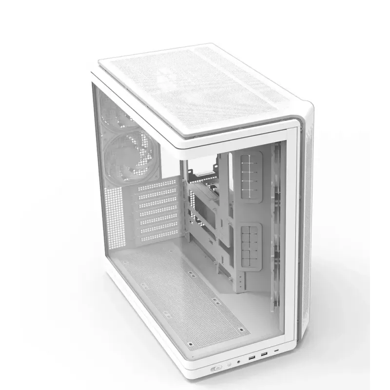 Kompiuterio korpusas ZALMAN P60 Mid-Tower su 5 ARGB ventiliatoriais, baltas