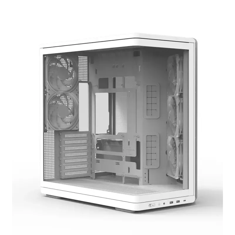 Kompiuterio korpusas ZALMAN P60 Mid-Tower su 5 ARGB ventiliatoriais, baltas