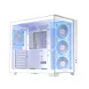 PC korpusas ASUS A32 PLUS/WT/TG/ARGB Mid Tower, baltas, ATX, grūdintas stiklas, ARGB, USB-C, palaiko iki 420 mm GPU