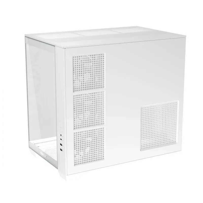 PC korpusas ASUS A32 PLUS/WT/TG/ARGB Mid Tower, baltas, ATX, grūdintas stiklas, ARGB, USB-C, palaiko iki 420 mm GPU