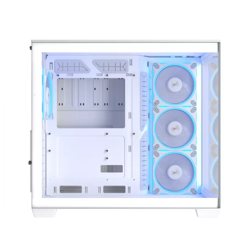 PC korpusas ASUS A32 PLUS/WT/TG/ARGB Mid Tower, baltas, ATX, grūdintas stiklas, ARGB, USB-C, palaiko iki 420 mm GPU
