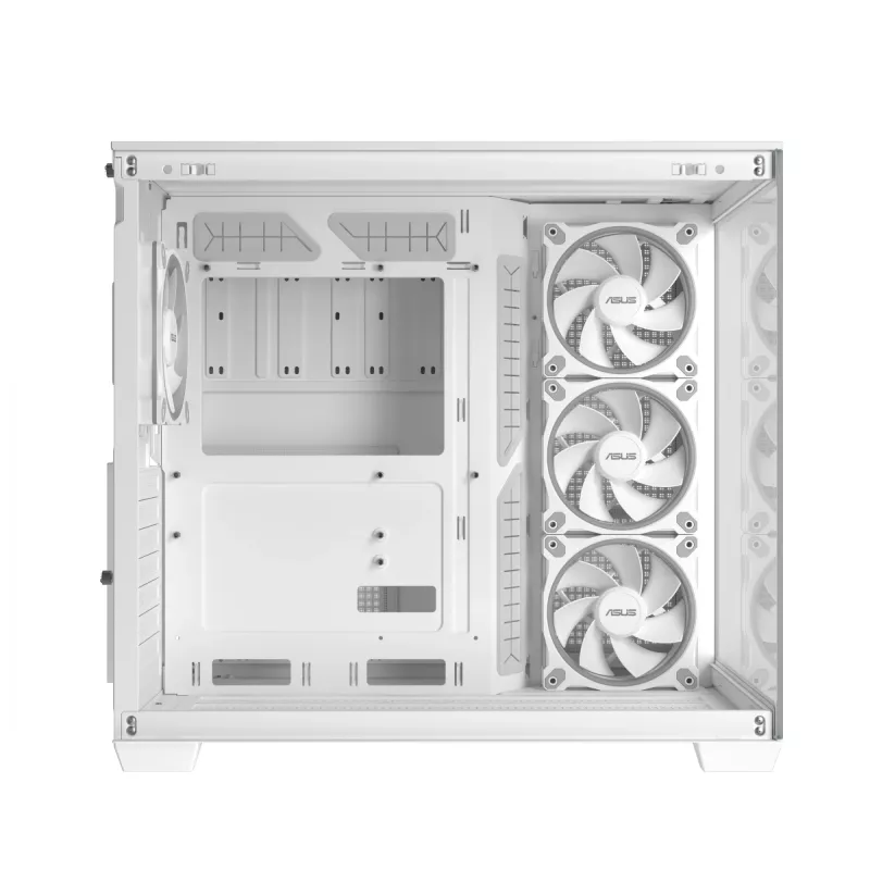 PC korpusas ASUS A32 PLUS/WT/TG/ARGB Mid Tower, baltas, ATX, grūdintas stiklas, ARGB, USB-C, palaiko iki 420 mm GPU