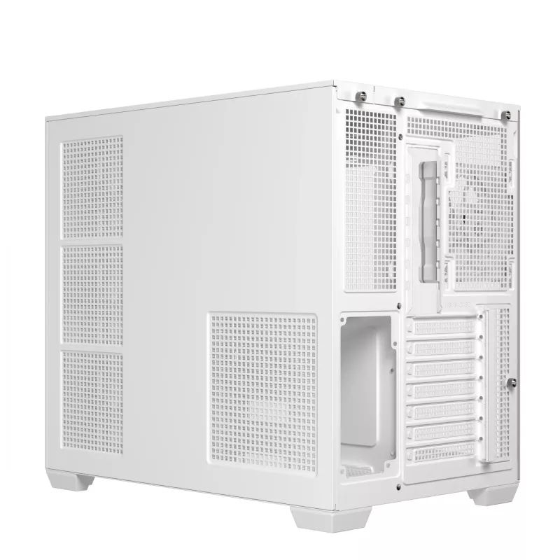 PC korpusas ASUS A32 PLUS/WT/TG/ARGB Mid Tower, baltas, ATX, grūdintas stiklas, ARGB, USB-C, palaiko iki 420 mm GPU