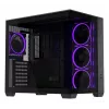 PC korpusas ASUS A32 PLUS ATX, juodas — grūdintas stiklas, RGB ventiliatoriai, USB-C, palaiko ATX/Micro-ATX/Mini-ITX