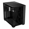 PC korpusas ASUS A32 PLUS ATX, juodas — grūdintas stiklas, RGB ventiliatoriai, USB-C, palaiko ATX/Micro-ATX/Mini-ITX