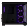 PC korpusas ASUS A32 PLUS ATX, juodas — grūdintas stiklas, RGB ventiliatoriai, USB-C, palaiko ATX/Micro-ATX/Mini-ITX