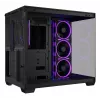 PC korpusas ASUS A32 PLUS ATX, juodas — grūdintas stiklas, RGB ventiliatoriai, USB-C, palaiko ATX/Micro-ATX/Mini-ITX