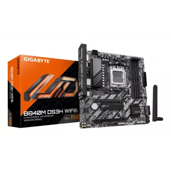 Motininė plokštė GIGABYTE B840M DS3H WIFI6, AMD B550, Socket AM5, Micro ATX