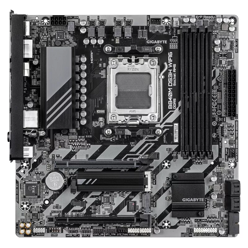 Motininė plokštė GIGABYTE B840M DS3H WIFI6, AMD B550, Socket AM5, Micro ATX