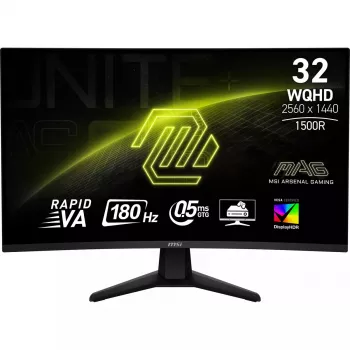 MSI MAG 32CQ6F kompiuterio monitorius 80 cm (31,5 colio) 2560 x 1440 pikselių Wide Quad HD juodas