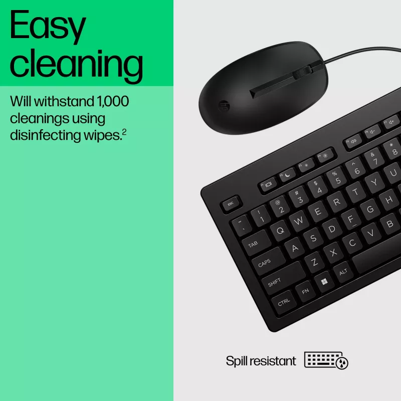 Pelė HP 225 Wired Mouse and Keyboard Combo G2 USB