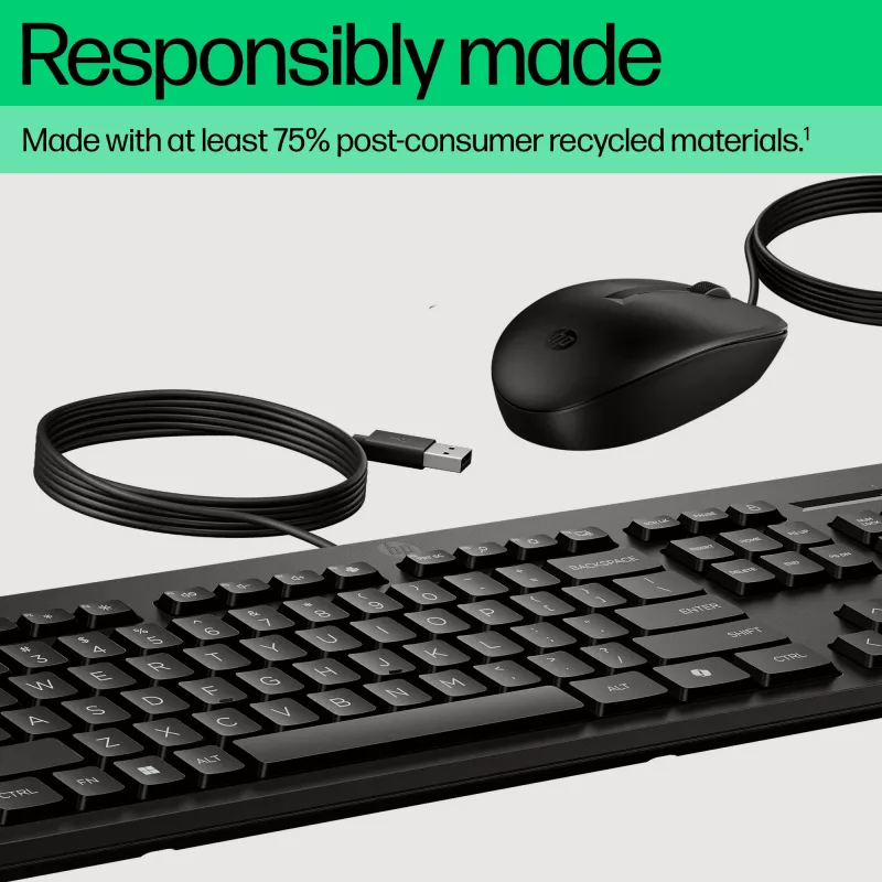 Pelė HP 225 Wired Mouse and Keyboard Combo G2 USB