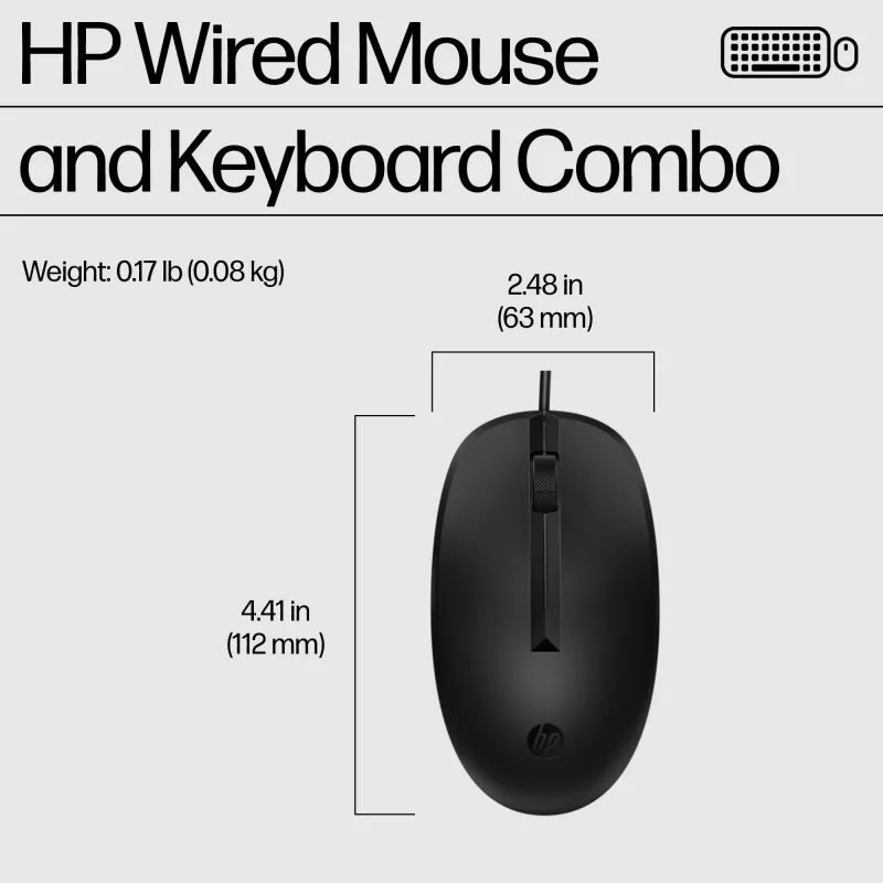 Pelė HP 225 Wired Mouse and Keyboard Combo G2 USB