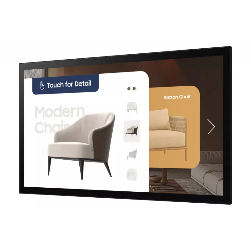 Samsung QM32C-T Skaitmeninių reklaminių skydų plokščiaekranis 81,3 cm (32 col.) LCD Wi-Fi 400 cd/m² Full HD Juoda Jutiklinis ekranas Tizen 7.0 16/7