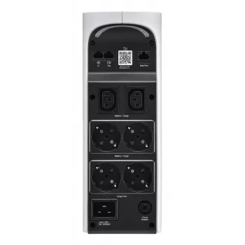 APC Back-UPS Pro, 2200VA/1320W, Tower, 230V, 4x Schuko ir 2x IEC C13 lizdai, RGB lemputės, gryna sinusinė banga, Arctic (balta)