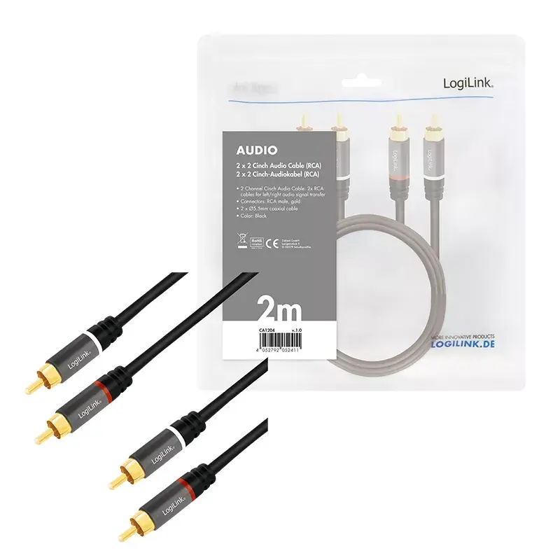 Garso laidas 2 m LogiLink CA1204