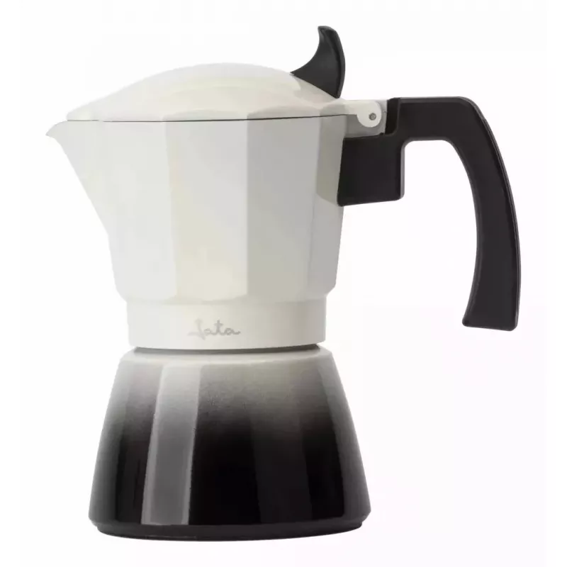 Moka puodas Jata HCAF2406 rankinis 0,3 l juoda balta 100,5 mm