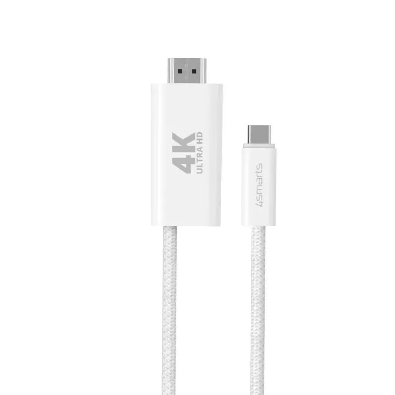 HDMI laidas 4smarts 540957 2 m USB C HDMI Type A Baltas