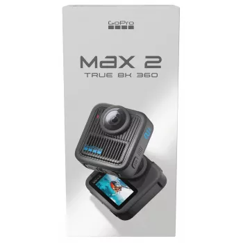 Veiksmo kamera GoPro MAX 2 – 29,5 MP, 8K itin didelės raiškos vaizdo įrašas 100 kadrų per sekundę, GPS, „Wi‑Fi“, įmontuotas LCD ekranas