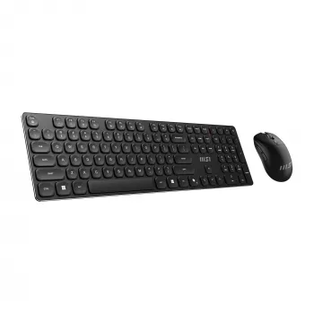 MSI FORGE K210 WIRELESS COMBO klaviatūra Pelė komplekte Namai/Biuras USB QWERTY US English Juoda
