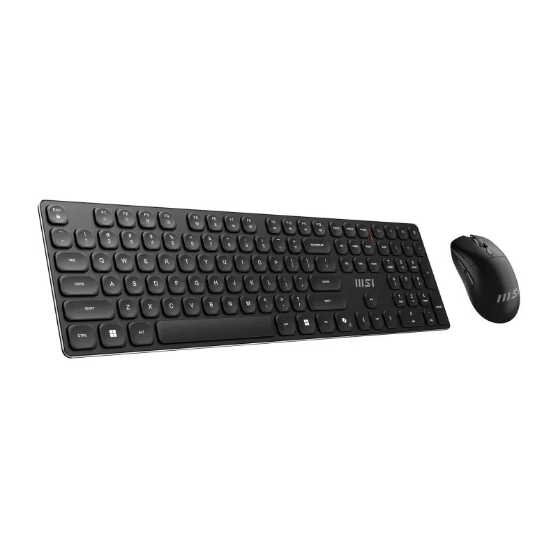 MSI FORGE K210 WIRELESS COMBO klaviatūra Pelė komplekte Namai/Biuras USB QWERTY US English Juoda