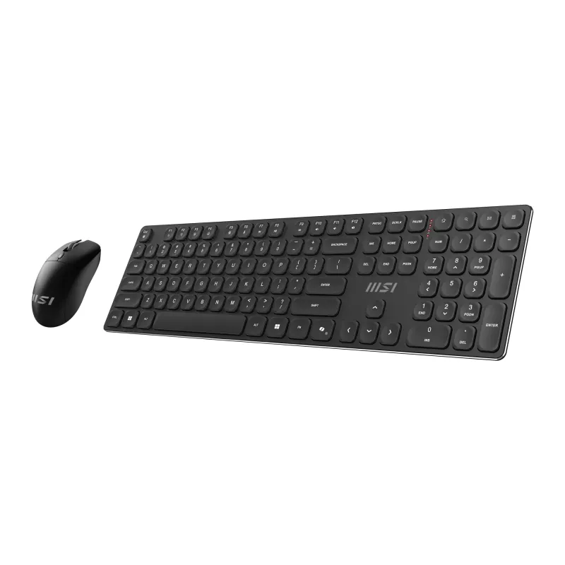 MSI FORGE K210 WIRELESS COMBO klaviatūra Pelė komplekte Namai/Biuras USB QWERTY US English Juoda