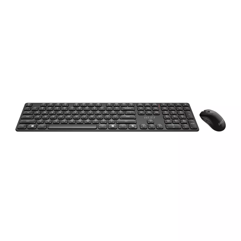 MSI FORGE K210 WIRELESS COMBO klaviatūra Pelė komplekte Namai/Biuras USB QWERTY US English Juoda