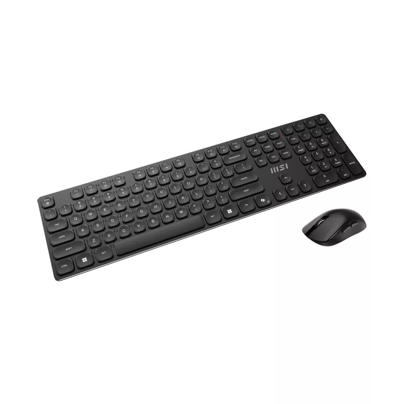MSI FORGE K210 WIRELESS COMBO klaviatūra Pelė komplekte Namai/Biuras USB QWERTY US English Juoda