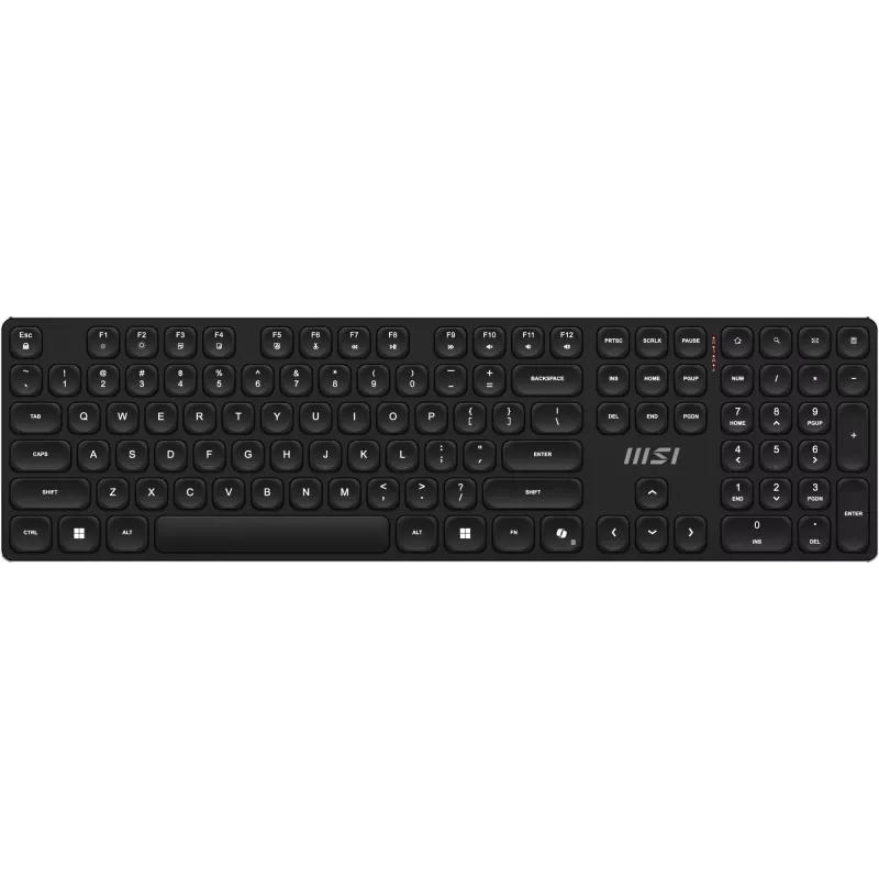MSI FORGE K210 WIRELESS COMBO klaviatūra Pelė komplekte Namai/Biuras USB QWERTY US English Juoda