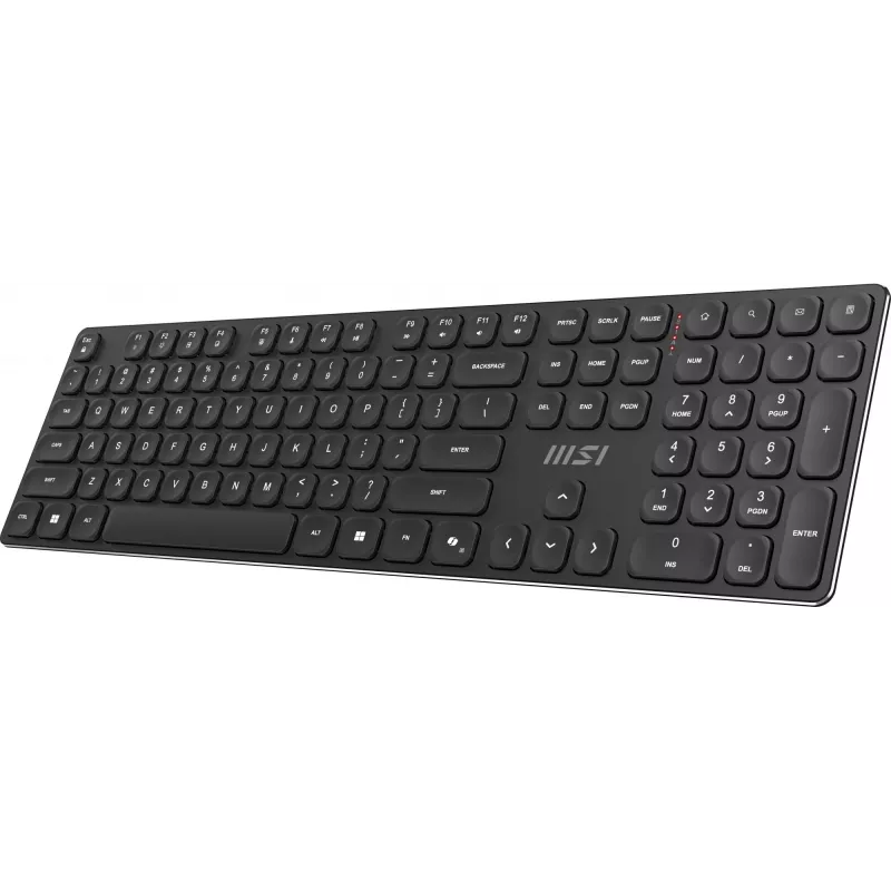MSI FORGE K210 WIRELESS COMBO klaviatūra Pelė komplekte Namai/Biuras USB QWERTY US English Juoda