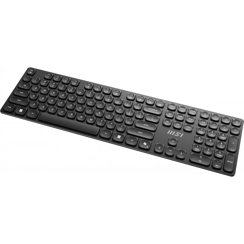 MSI FORGE K210 WIRELESS COMBO klaviatūra Pelė komplekte Namai/Biuras USB QWERTY US English Juoda