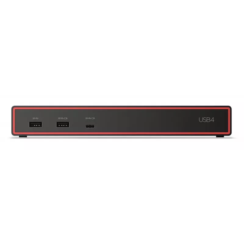 Dokotuvas Lenovo ThinkPad USB4 Dock 5000 — Laidinis Thunderbolt 4, 65 W PD, 3840×2160, HDMI, 4× USB-A, Gigabit Ethernet, Juoda