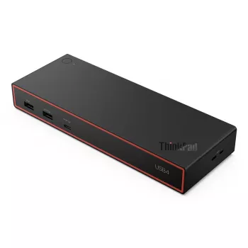 Dokotuvas Lenovo ThinkPad USB4 Dock 5000 — Laidinis Thunderbolt 4, 65 W PD, 3840×2160, HDMI, 4× USB-A, Gigabit Ethernet, Juoda