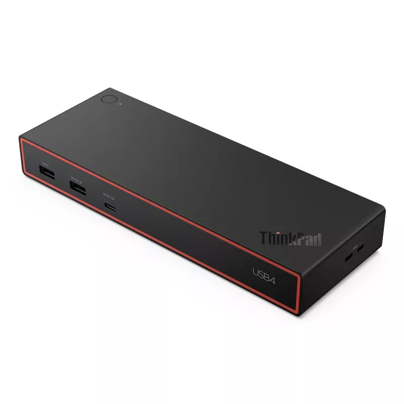 Dokotuvas Lenovo ThinkPad USB4 Dock 5000 — Laidinis Thunderbolt 4, 65 W PD, 3840×2160, HDMI, 4× USB-A, Gigabit Ethernet, Juoda