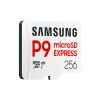 „microSDXC“ atminties kortelė „Samsung P9 Express“ 256 GB – UHS-I, skaitymo greitis 800 MB/s, V30, U1, patvari