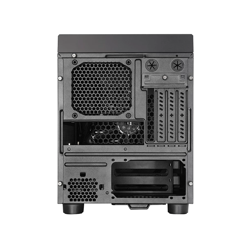 Kompiuterio korpusas CHIEFTEC CI-03B-OP Cube Juoda — Kubo formos faktorius, palaiko Micro ATX/Mini-ITX, 2x3,5 colio + 2x2,5 colio, 1x200 mm priekinis ventiliatorius