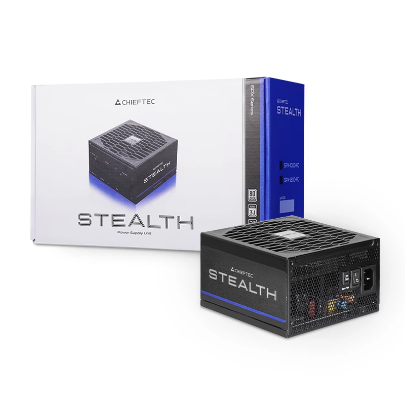 Maitinimo blokas CHIEFTEC Stealth Vega M Series SPX-1200-FC 1200W 24-pin ATX 80 PLUS Platinum juodas 135 mm ventiliatorius