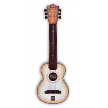 Žaislinė gitara Dante MeMe Juan vaikams nuo 3 metų, smėlio ir rudos spalvos, vaikiškas muzikos instrumentas