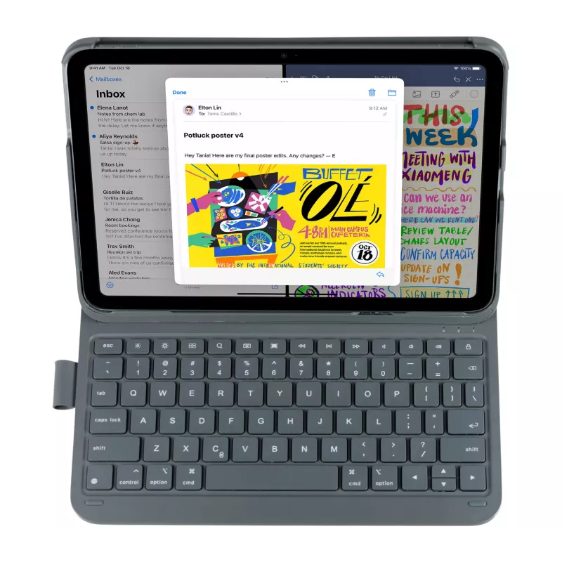 DEQSTER plonas PRO klaviatūra 10,9 colio / 11 colių QWERTZ vokiška mechaninė belaidė