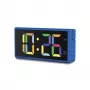 Skaitmeninis žadintuvas Hama Ibiza mėlynas LCD maitinamas baterijomis USB 150x34x73mm