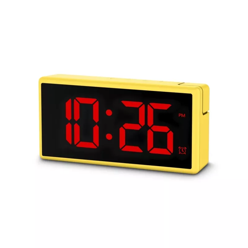 Skaitmeninis žadintuvas Hama Ibiza geltonas LCD baterija USB