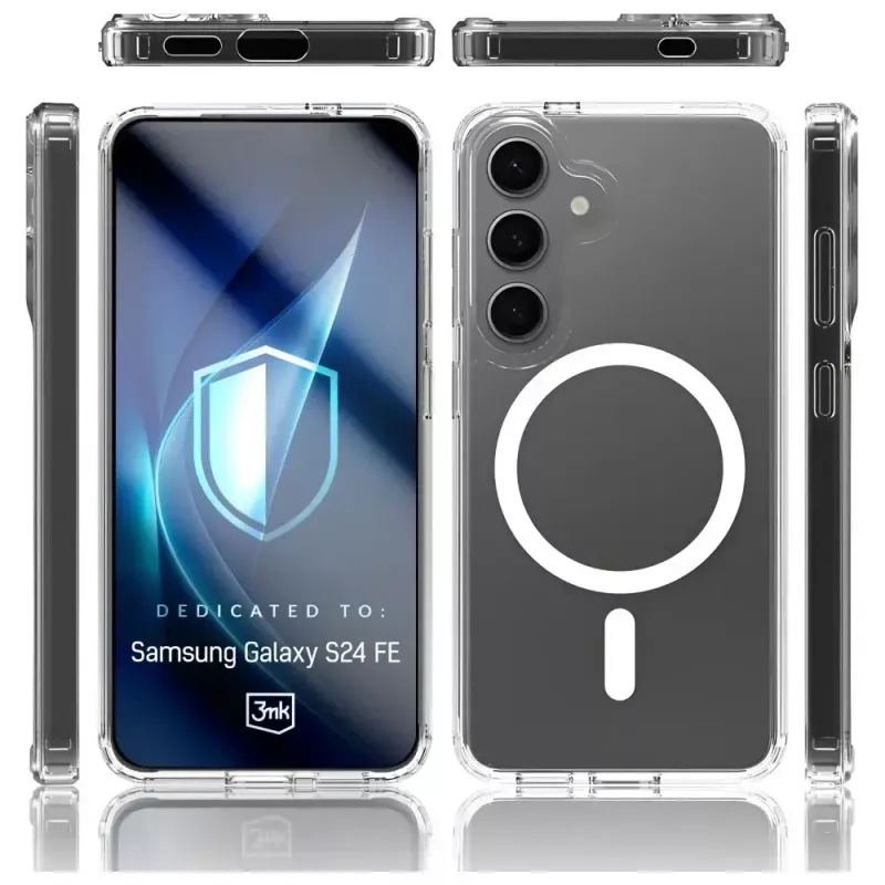 Apsauginis telefono dėklas 3MK Armor MagCase Samsung Galaxy S24 FE — patvarus plonas dizainas